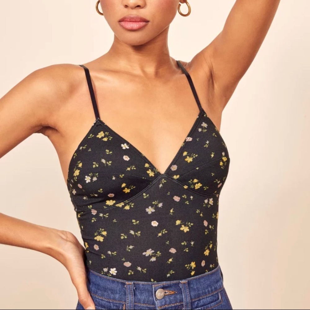 Reformation Emmett Bodysuit Floral Print Size Small